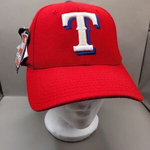 Texas Rangers Puma a.t.a. MLB Fitted Hat Red Blue Official Licensed NWT